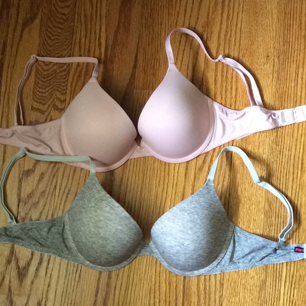 Two Pink Push up Bras 32C